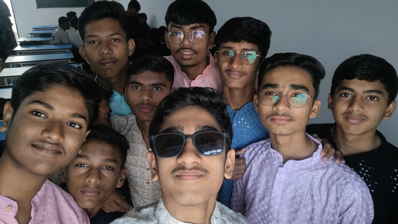 Colorful gang selfie